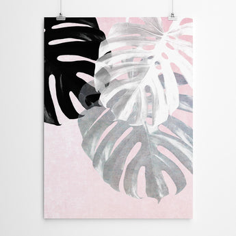 Artworld Wall Art Pink Monstera Leaf Art 672