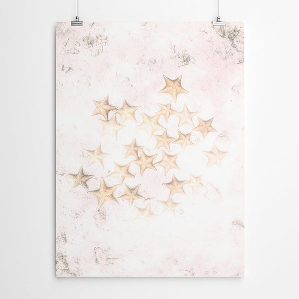 Artworld Wall Art Pink Starfish Art Print 674