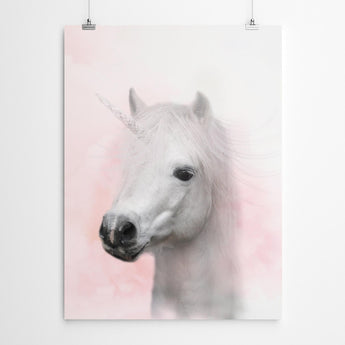 Artworld Wall Art Pink Unicorn Print 675