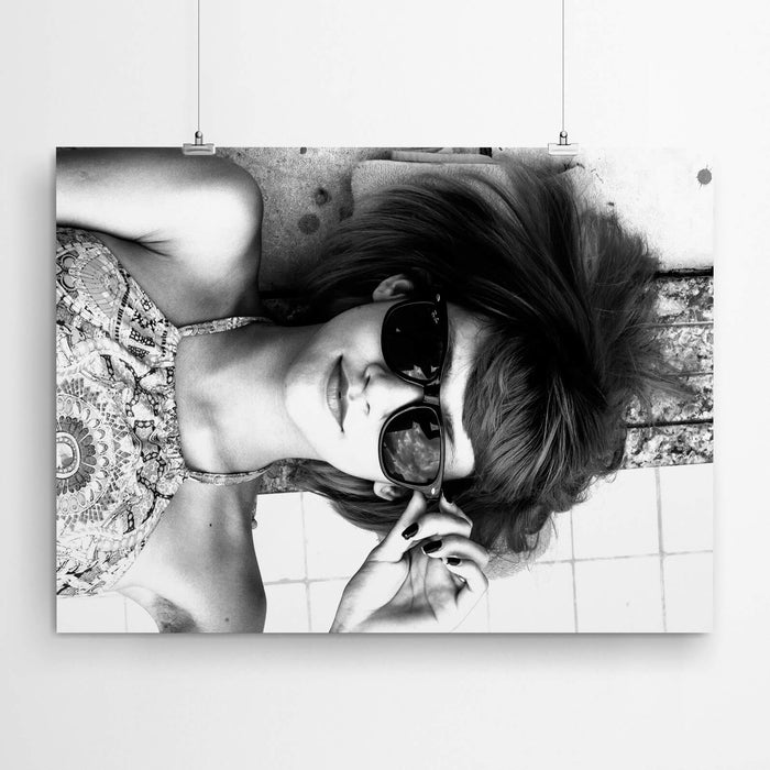 Pool Side Black And White Photography Art