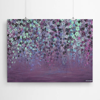Artworld Wall Art Purple Flower Painting Art Print 706