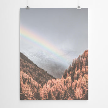 Artworld Wall Art Rainbow Pine Forest Art Print 7