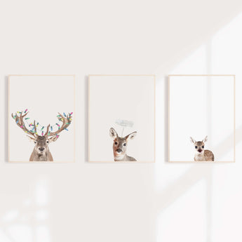 Artworld Wall Art Reindeer Family Christmas Wall Art Prints 79