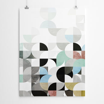 Artworld Wall Art Retro Geometric Abstract Art 722