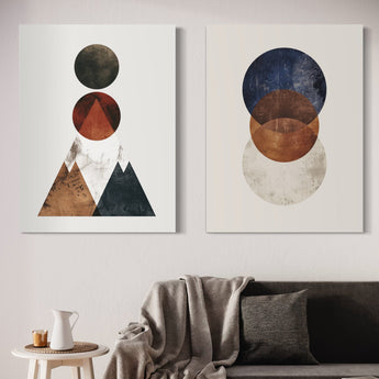 Wall Art Wall Art Retro Modern Set of 2