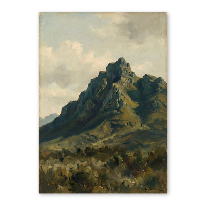 Rugged Mountain Peak Landscape Study