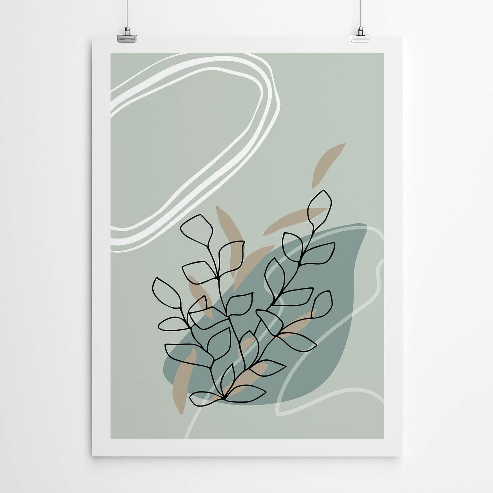 Sage Green And Beige Artwork 024 – Artworld