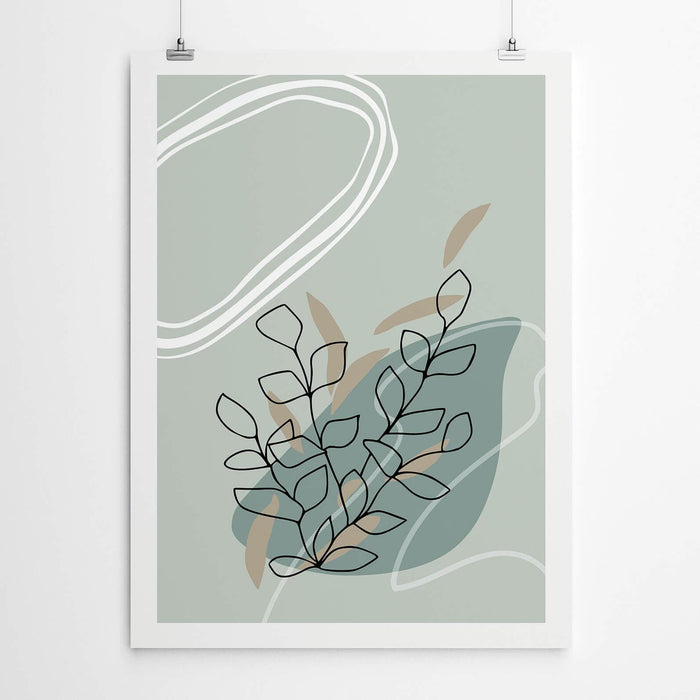 Sage Green And Beige Artwork