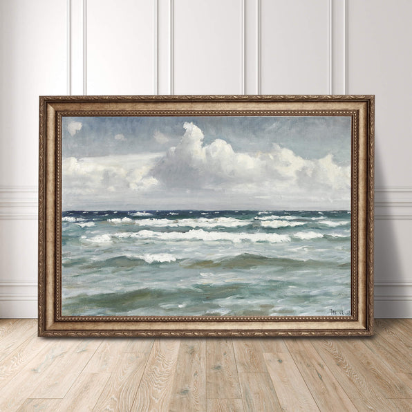 Artworld Wall Art Seascape with clouds Canvas wall art 75