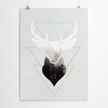 Artworld Wall Art Stag Wall Art Prints 773