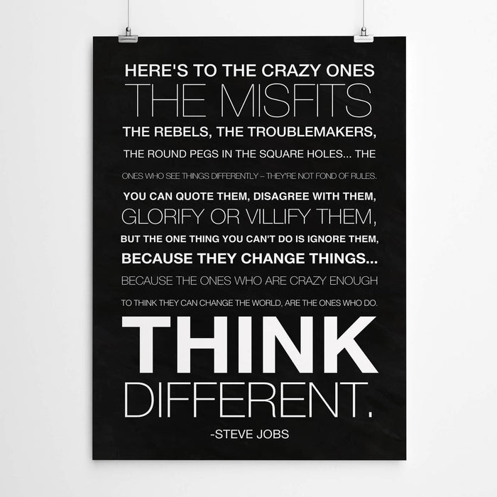Steve Jobs Quote Art Print
