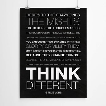 Artworld Wall Art Steve Jobs Quote Art Print 779