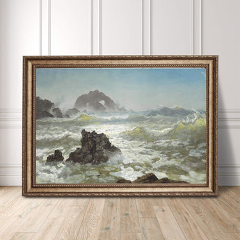 Artworld Wall Art Stormy seascape oil painting print 780