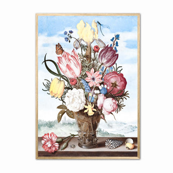 Artworld Wall Art Subdued Vintage Floral Painting