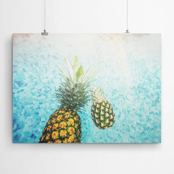 Artworld Wall Art Summer Pineapple And Pool Art 785