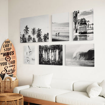 Wall Art Wall Art Surfs Up Set of 6 Canvases