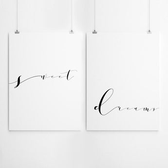 Artworld Wall Art Sweet Dream Bedroom Typography Wall Art 790