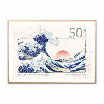 Artworld Wall Art The Great Wave Stamp Print