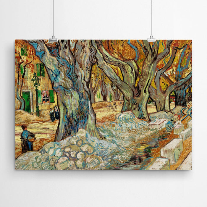 The Large Plane Trees - Vincent Van Gogh Ready to Hang Canvas Prints