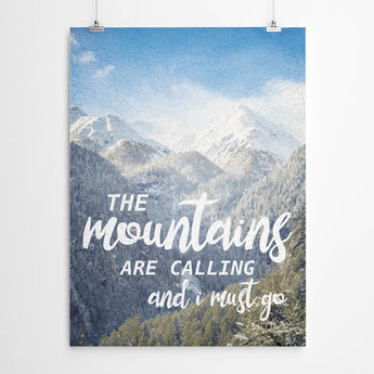 Artworld Wall Art The Mountains are Calling Print 798