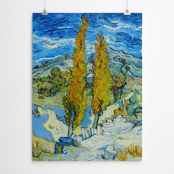 Artworld Wall Art The Poplars at Saint-Rémy - Vincent Van Gogh Ready to Hang Canvas Prints 799