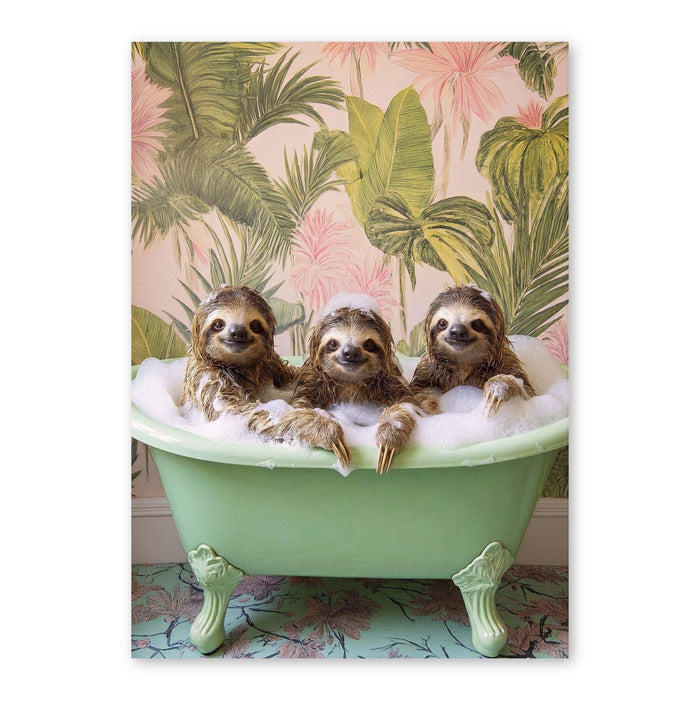 Three Sloths Bubble Bath Bliss