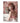 Woman with auburn hair bathing in white foam next to a tiger, vintage wallpaper background, pink tones