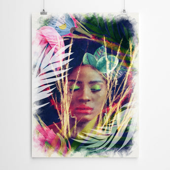 Artworld Wall Art Tropical African Woman Artwork 8