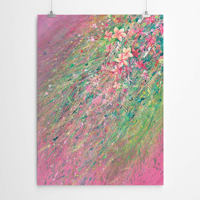Tropical Frangipani Floral Painting Art Print