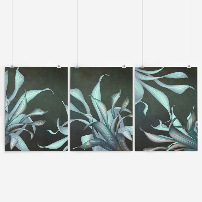 Tropical Leaf Canvas Wall Art Set