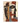 Cubist artwork depicting two overlapping stylized faces with large geometric eyes, rendered in rust red, black, cream and