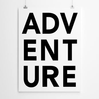 Artworld Wall Art Typography Print Adventure 852