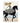 Woman in striped dress riding a black unicorn on a beach, wearing a gold patterned scarf, art deco style illustration