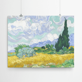 Artworld Wall Art Van Gogh - Wheat Field With Cypresses 858