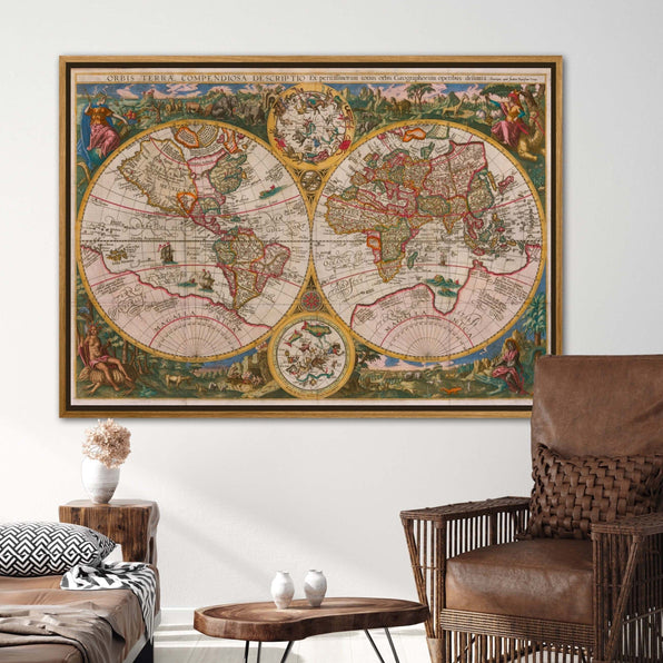 Artworld Wall Art Vintage World Map