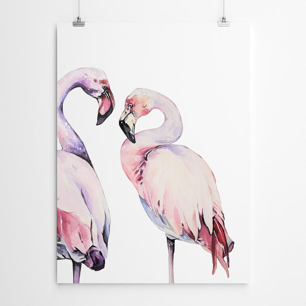 Artworld Wall Art Watercolour Flamingo Wall Art