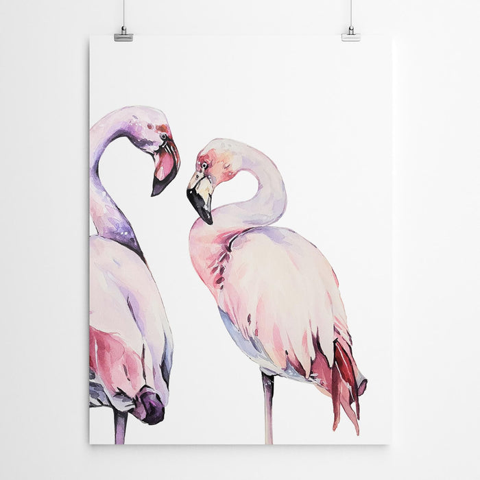 Watercolour Flamingo Wall Art