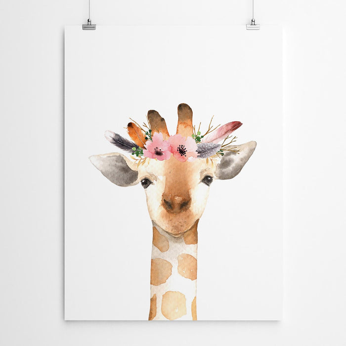Watercolour Giraffe Nursery Art