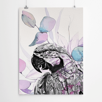 Artworld Wall Art Watercolour Parrot Painting