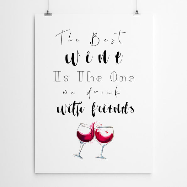 Artworld Wall Art Wine Kitchen Quote Print