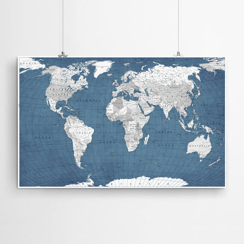 World Map Canvas Art