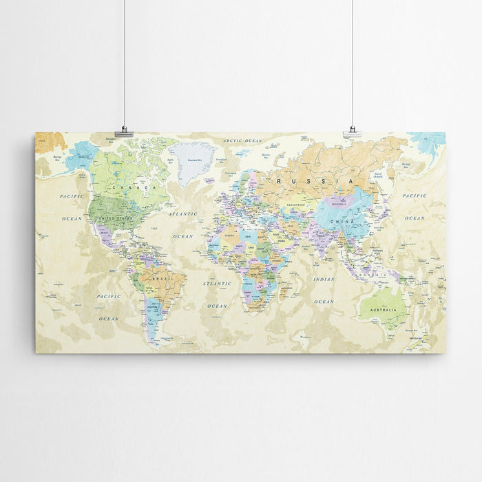 World Map Canvas Art Print
